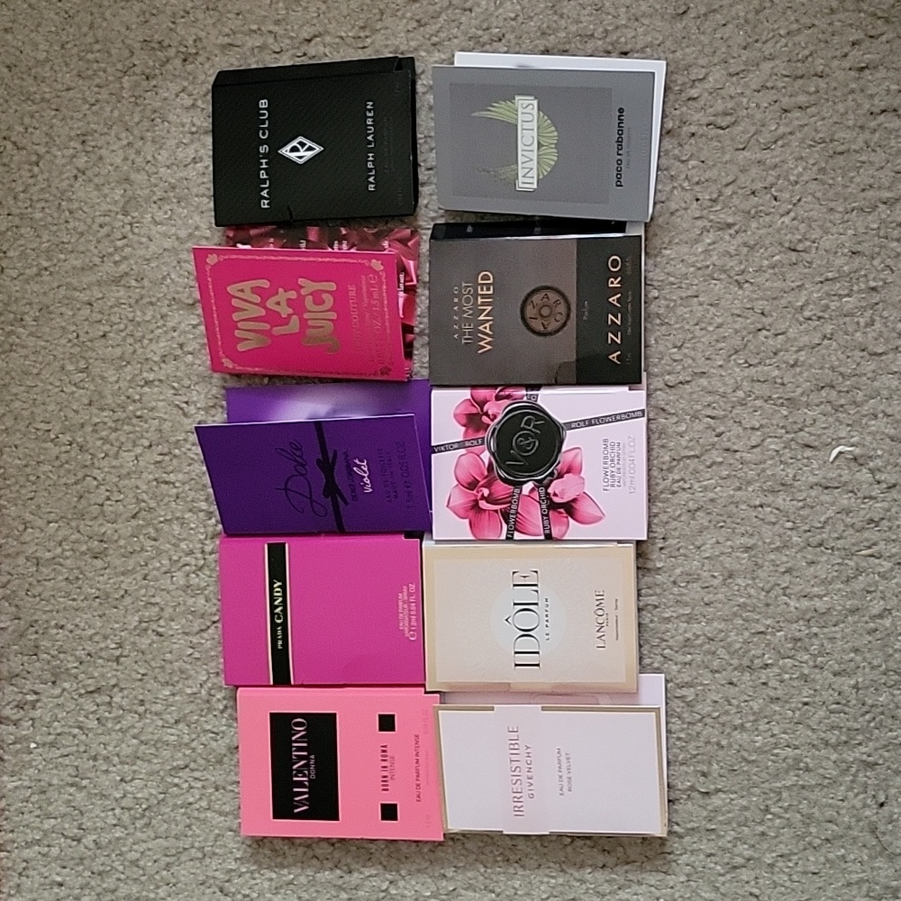 Various fragrance samples